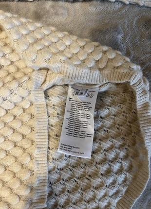 Кашемировая кофточка джемпер пуловер молочная3 фото