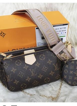 Сумка кожаная 3в1  louis vuitton бананка3 фото