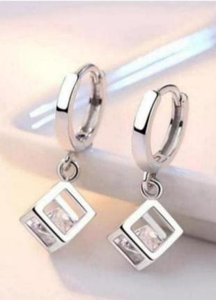 Серьги серебро silver original