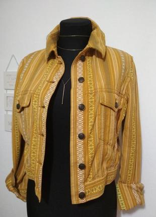 Фирменная стильная котоновая укороченная куртка джинсовка винтажный жакет diesel4 фото