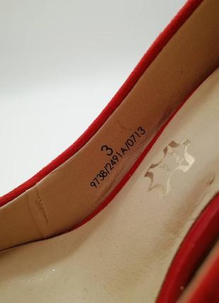 Натуральные замшевые туфли marks&spenser autograph красные терракот кожаные6 фото