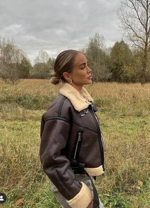 Дубленка в стиле zara