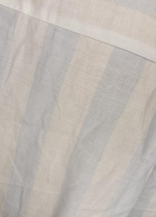Натуральная белая полосатая рубашка,рубашка летняя в полоску удлиненная8 фото