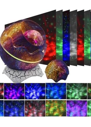 Проектор зоряного неба і галактики fg яйце 941-1 фіолетовий лазерний з bluetooth колонкою і пультом 8 вт5 фото