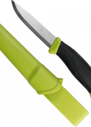 Туристический нож с чехлом morakniv "companion" olive green (14075) нержавеющая сталь
