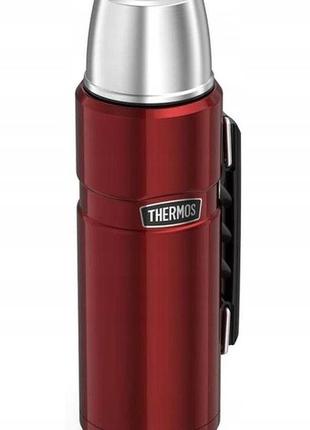 Универсальный термос 1.2 литра с ручкой для напитков thermos "stainless king" red (170021) нержавеющая сталь3 фото