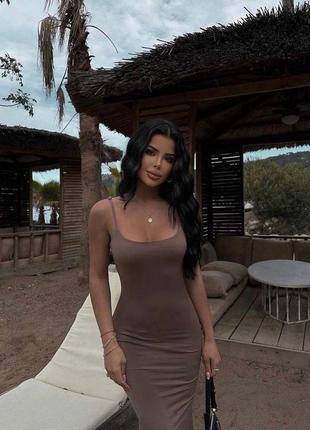 4 кольори! базова слім сукня максі, облягаюча, приталена, плаття, чорна, сіра, біла,...