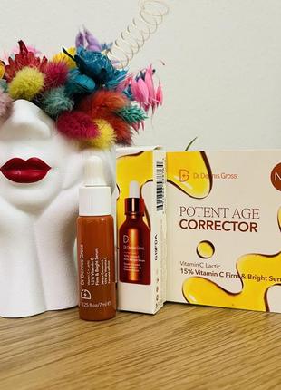 Оригінал сироватка для обличчя dr. dennis gross skincare vitamin c lactic 15% firm & bright serum оригинал сыровата для лица