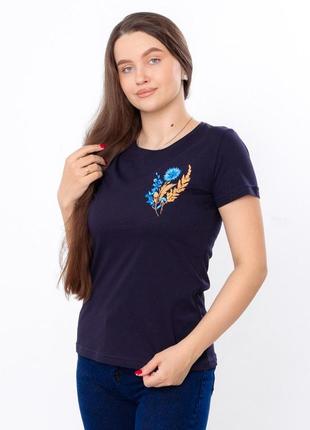 Женская патриотическая футболка с колотками и васильками, футболка с украинской символикой4 фото