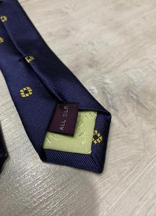 Синя шовкова краватка3 фото