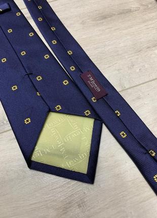 Синя шовкова краватка4 фото