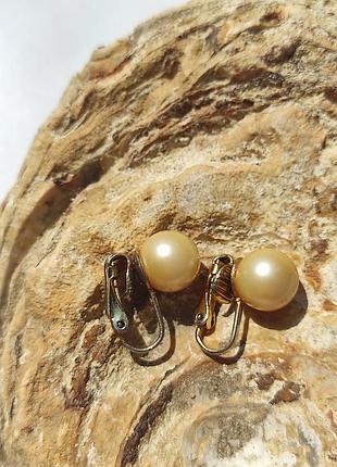 Американский винтаж клипсы жемчуга
