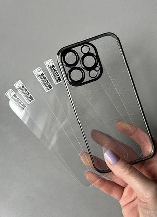 Iphone 15 pro чехол + 3 скла