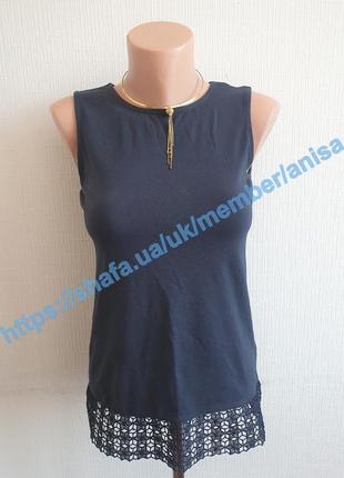 Трикотажная блузка-майка с кружевом esmara4 фото