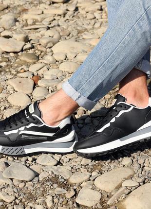 Кроссовки мужские черные8 фото