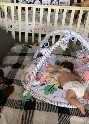 Ігровий килимок для малюка з дугами та подушкою2 фото
