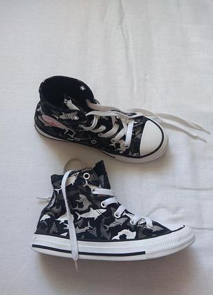 Кеды с акулами на мальчика converse chuck taylor