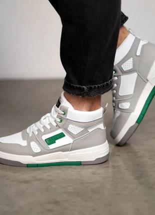 Кроссовки мужские белые серые4 фото