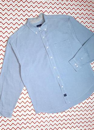 😉1+1=3 базовая голубая рубашка оксфорд демисезон catalina, размер 48 - 50