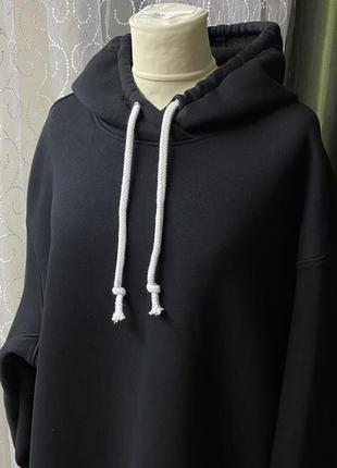 Худи оверсайз! объемное худи черного цвета🖤