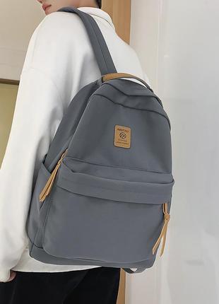 Рюкзак lesko 81227 gray 20l с карманом для ноутбука подростковый серый 15шт6 фото