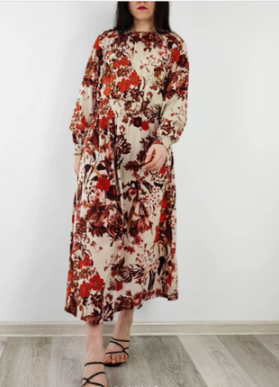 Квіткова сукня міді h&m3 фото