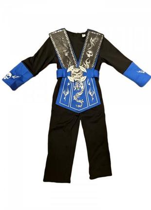 Карнавальный костюм ниндзя героя саб зоро из игры mortal kombat фирма tu на 5-6 лет рост 110-116 см1 фото