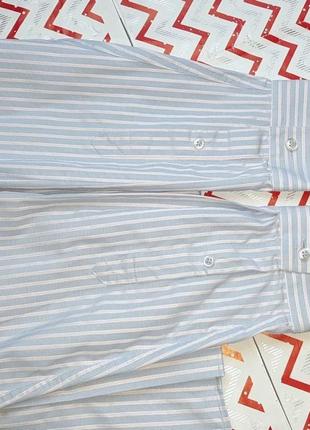 😉1+1=3 шикарна ніжно-блакитна сорочка в смужку hawes&curtis, розмір 46 - 484 фото