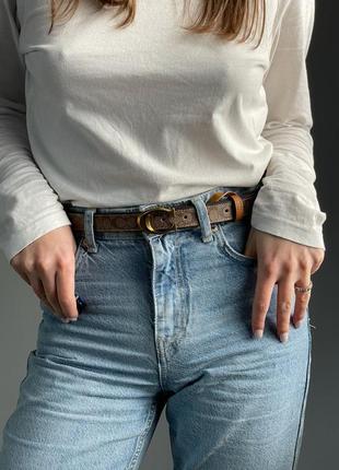 Ремень coach sculpted c buckle belt3 фото