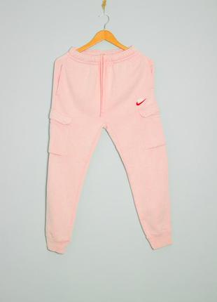 Спортивні штани найк рожеві nike air max tech fleece joggers спортивки жіночі s1 фото