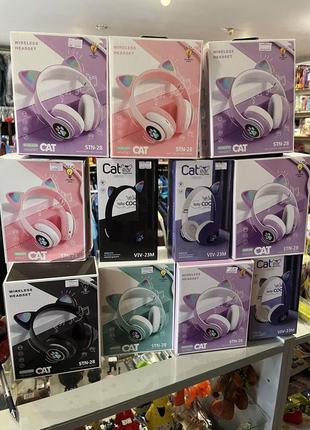 Бездротові навушники з вушками bluetooth cat ear