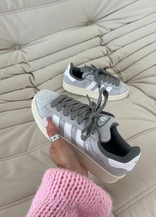 Классные женские кроссовки adidas campus 00s grey серые7 фото