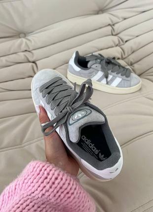 Классные женские кроссовки adidas campus 00s grey серые10 фото