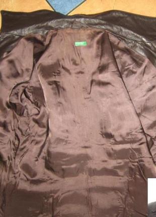 Лёгкая женская кожаная куртка benetton. англия. лот 9254 фото