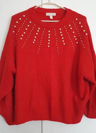 Свитер блуза с бусинами стильний