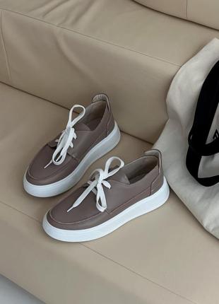 Кожаные женские кроссовки кеды из натуральной кожи белые бежевые черные