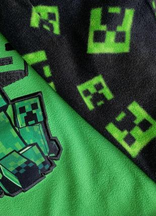 Майнкрафт одяг піжама тепла minecraft фліс флісова зелена 6 7 8 9 10 11 років на хлопчика8 фото