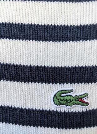 Шарф lacoste длинный полосатый натуральный с шерстью в полоску оригинальный подарок5 фото