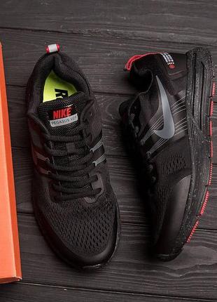 Мужские летние кроссовки сетка nike black