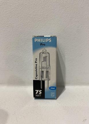 Лампа кварцова галогенна 12v 75w philips 13101 pro gy6.35