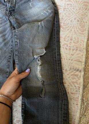 Серые джинсы дисквайред, оригинал штаны джинсовые высокая посадка брюки джинсы вареные с потертостями базовые мужские6 фото