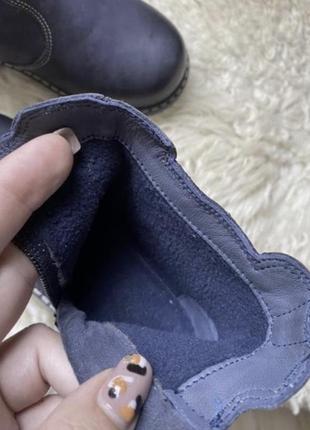 Новые кожаные из нубука осенне- весенние ботинки на молнии на девочку 27 р4 фото