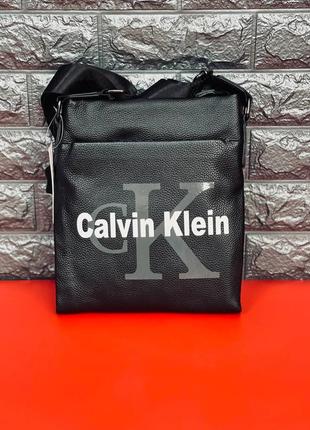 Стильная сумка через плечо из натуральной кожи calvin klein месенджер келвин кляйн