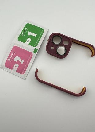 Чехол (накладка на углы и камеру) для iphone 13 бордовый