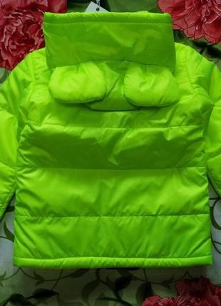 Новая, яркая, демисезонная куртка с ушками для девочки 5-6 лет-110 г6 фото