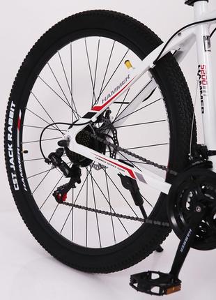 Гірський велосипед hammer-29 shimano  біло-червоний5 фото