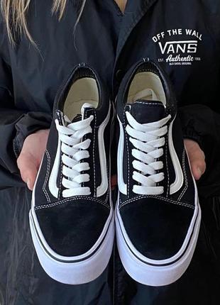 Женские кроссовки vans old skool stac platform текстиль кеды ванс олд скул на платформе5 фото