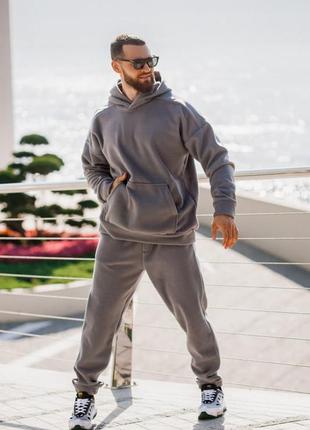 Спортивний костюм чоловічий весняний зимовий на весну теплий базовий демісезонний...