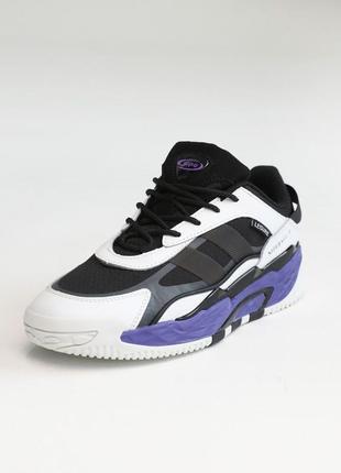 Кроссовки мужские белые фиолетовые