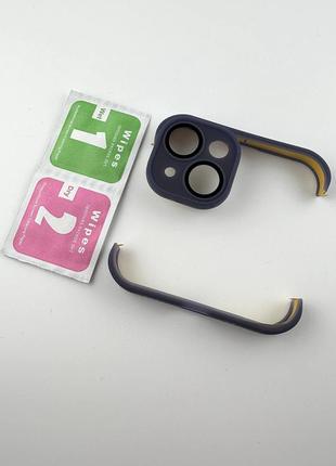 Чехол (накладка на углы и камеру) для iphone 13 фиолетовый
